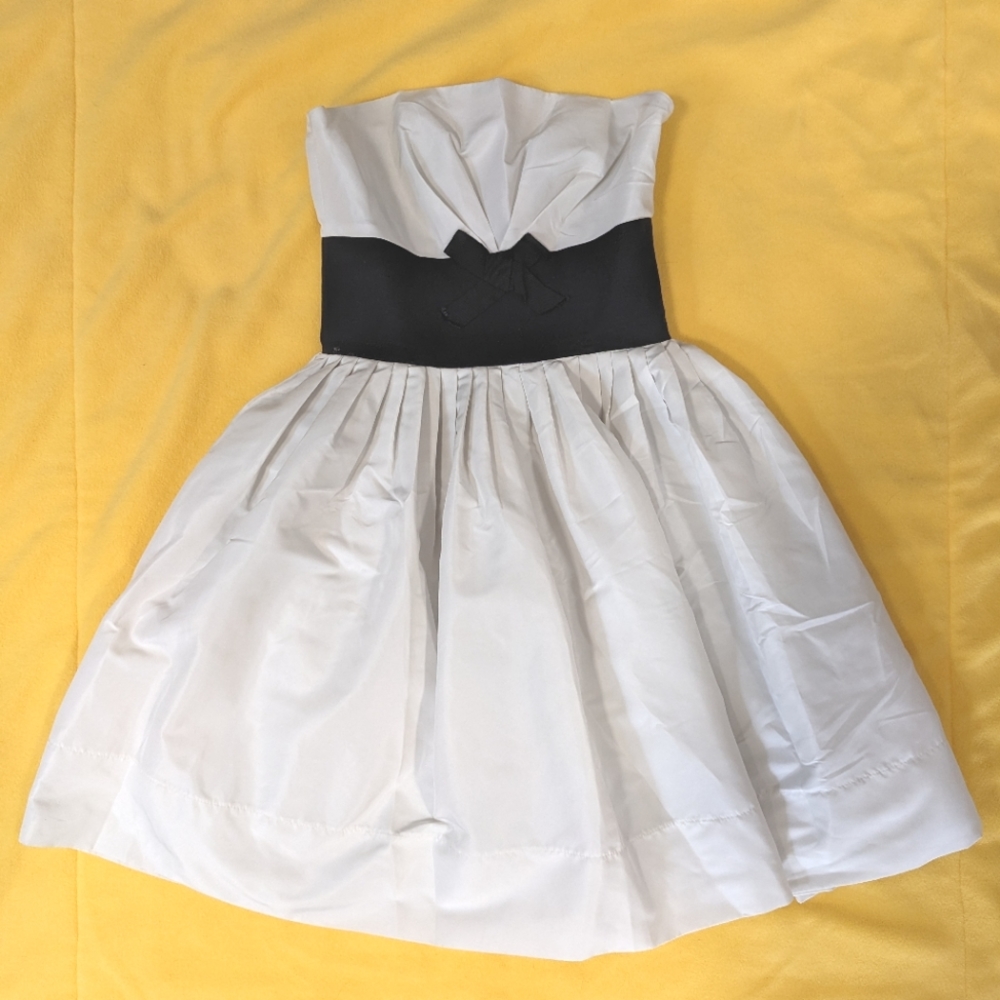 Behnaz Sarafpour for Target white strapless dress with black bow sash